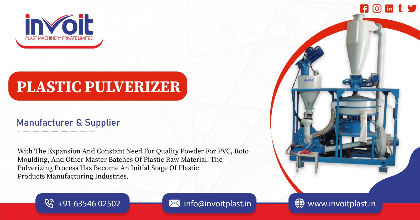 Plastic Pulverizer Machine Manufacturer in Kolkata